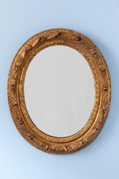 Outlet Pamono French Oval Gilt Gesso Mirror, 18th Century