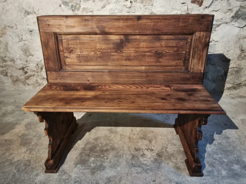 Pamono French Pine Bench, 1920s> Benches