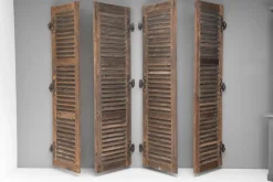 Best Pamono French Pine Shutters, 1850s, Set of 4