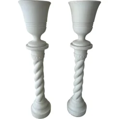 Hot Pamono French Plaster Columns and Illuminated Basins by J.C Moreux, 1940s, Set of 2