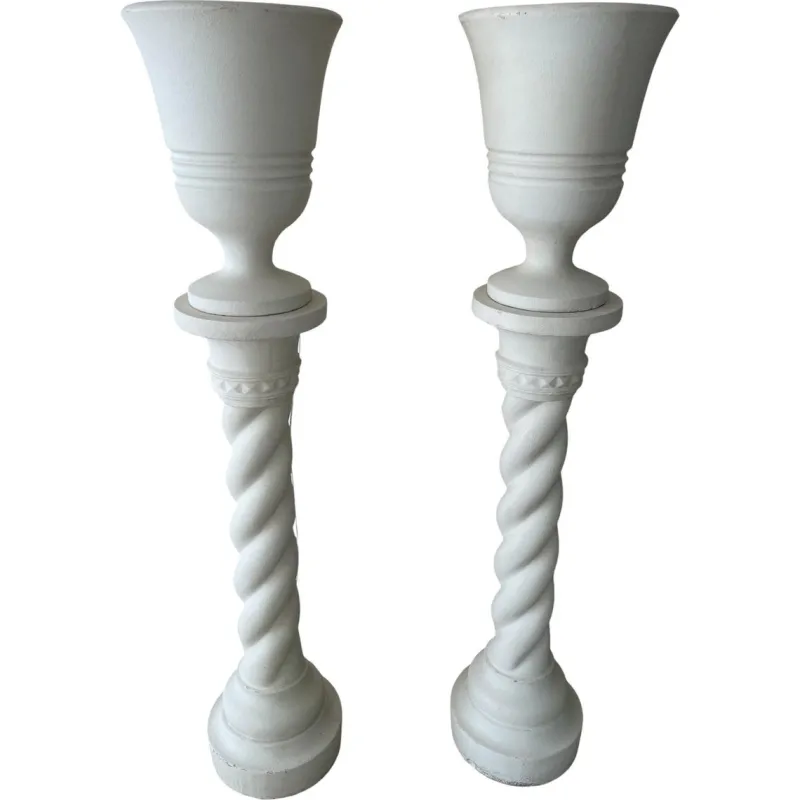 Hot Pamono French Plaster Columns and Illuminated Basins by J.C Moreux, 1940s, Set of 2