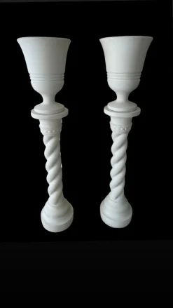 Hot Pamono French Plaster Columns and Illuminated Basins by J.C Moreux, 1940s, Set of 2