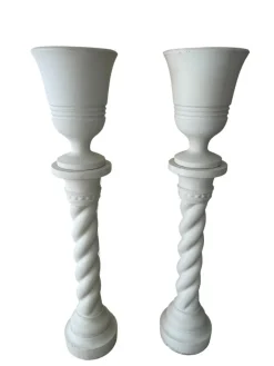 Hot Pamono French Plaster Columns and Illuminated Basins by J.C Moreux, 1940s, Set of 2