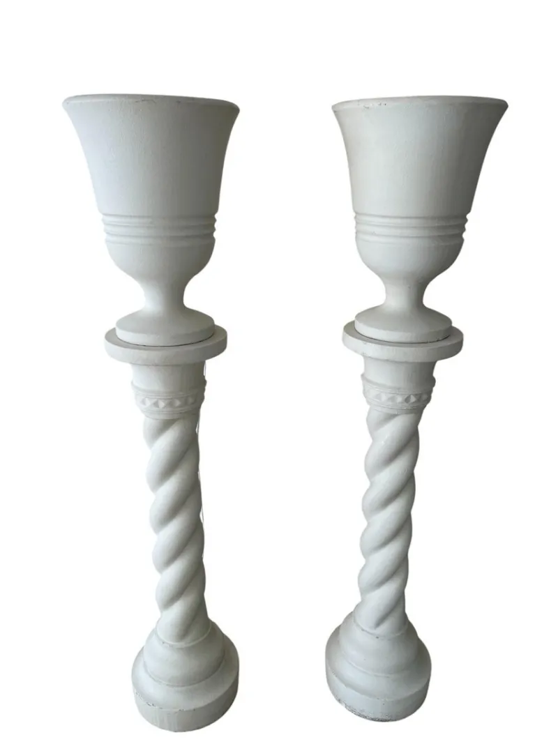 Hot Pamono French Plaster Columns and Illuminated Basins by J.C Moreux, 1940s, Set of 2