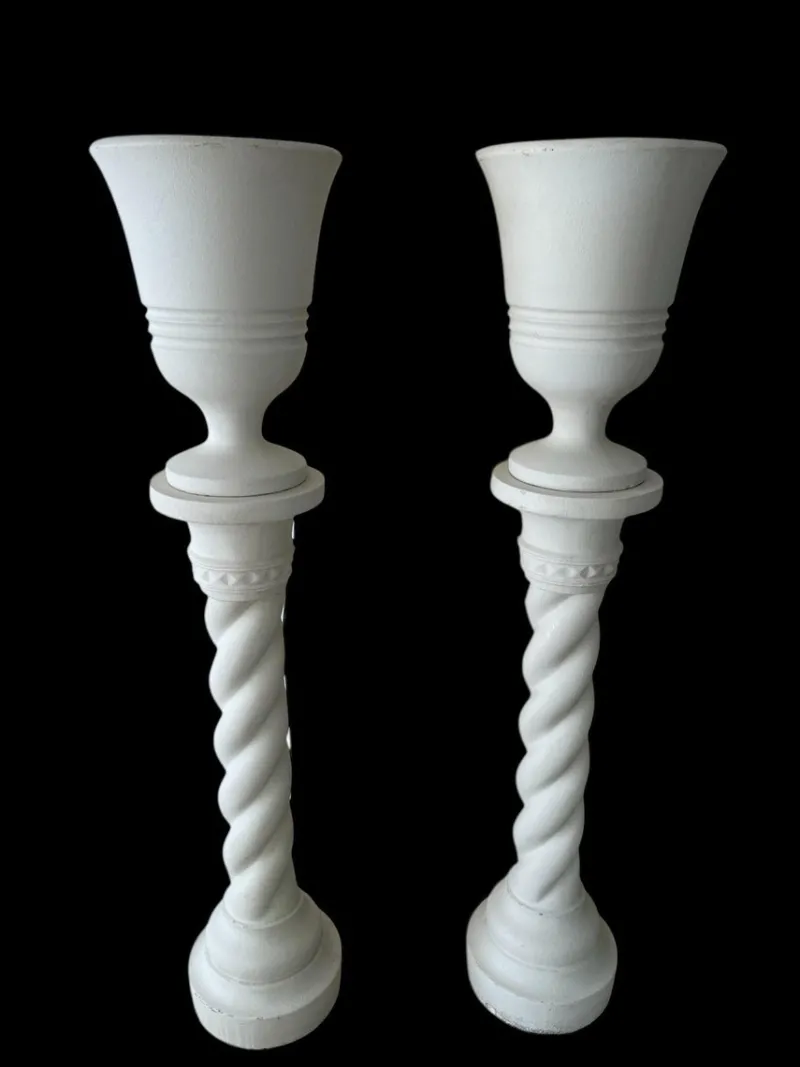 Hot Pamono French Plaster Columns and Illuminated Basins by J.C Moreux, 1940s, Set of 2