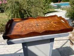 Sale Pamono French Platter in Wood Marquetry Made