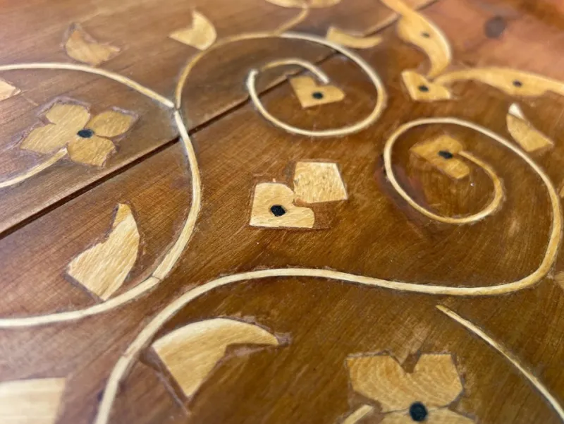 Sale Pamono French Platter in Wood Marquetry Made