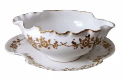 Discount Pamono French Porcelain Salad Bowl with Tray from Haviland & Co. Limoges, 1902, Set of 2