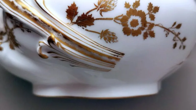 Discount Pamono French Porcelain Salad Bowl with Tray from Haviland & Co. Limoges, 1902, Set of 2