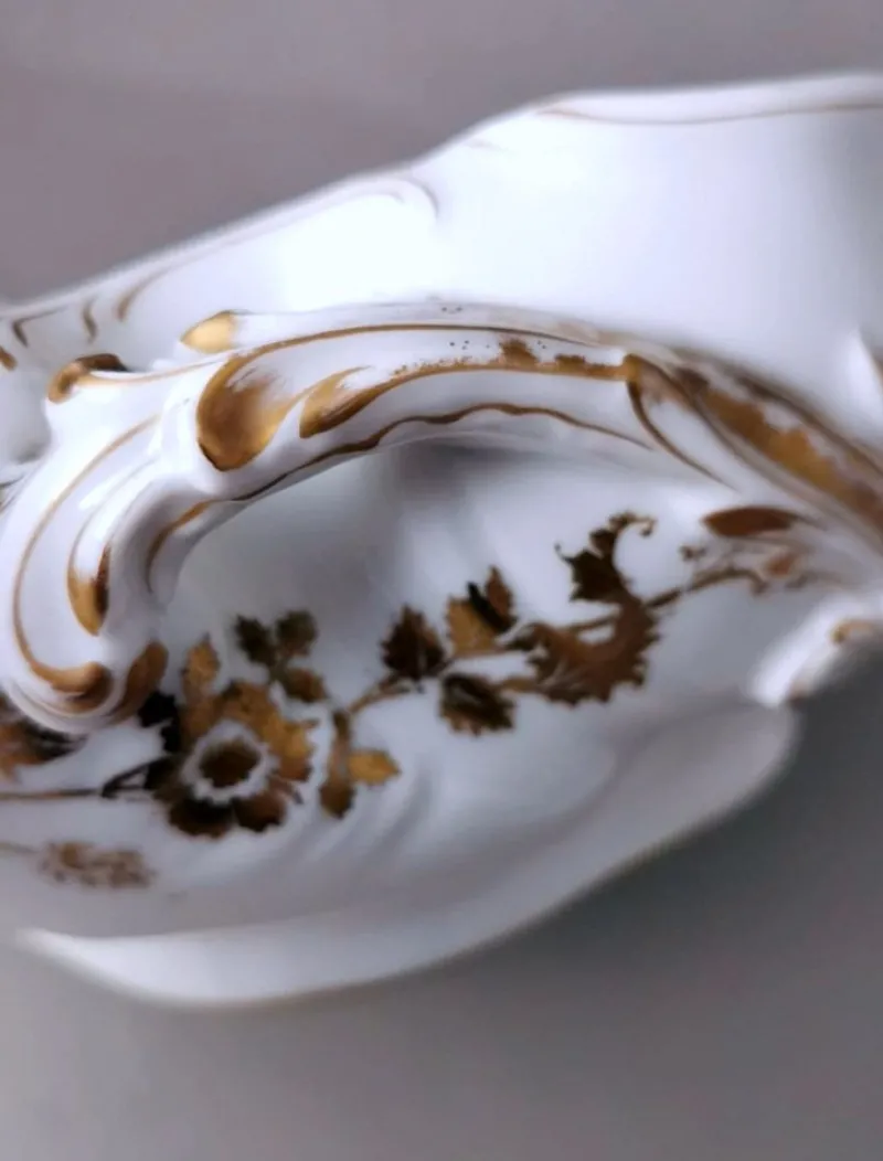 Discount Pamono French Porcelain Salad Bowl with Tray from Haviland & Co. Limoges, 1902, Set of 2