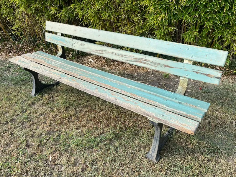 New Pamono French Public Garden Bench, 1950s