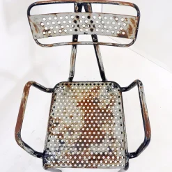 Pamono French Radar Garden Chairs in Metal attributed to René Malaval, Set of 2> Garden Seating