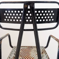 Pamono French Radar Garden Chairs in Metal attributed to René Malaval, Set of 2><noscript><img width=