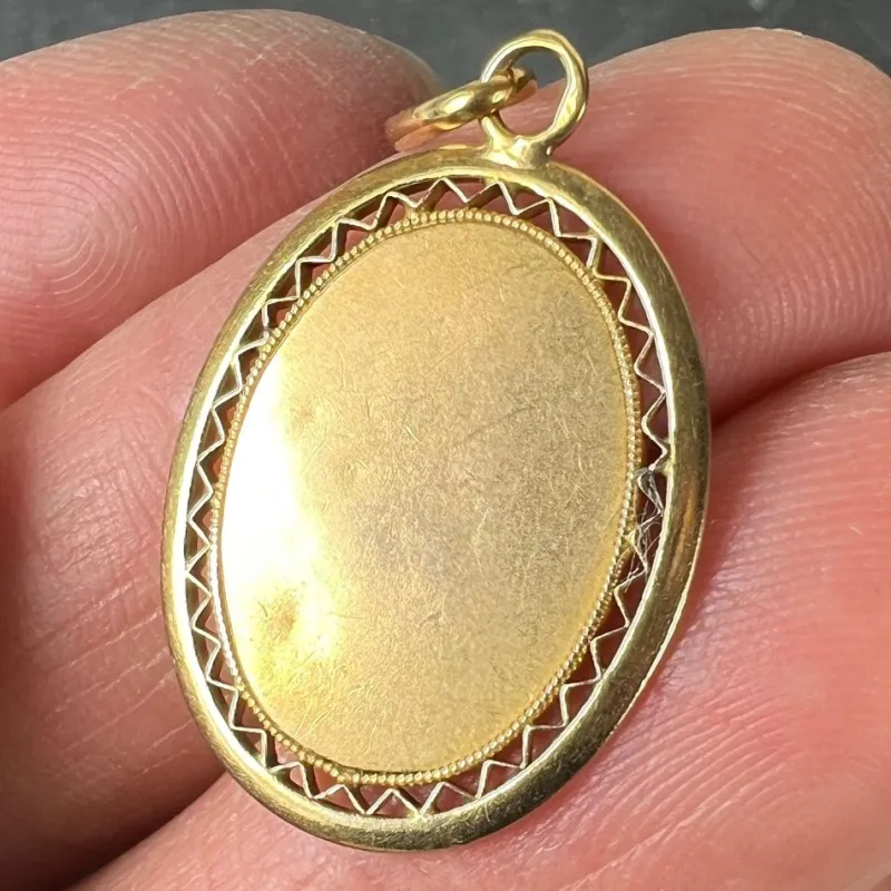 Pamono French Raphaels Cherub 18k Yellow Gold Charm Pendant, 1890s> Necklaces
