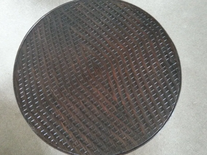 Pamono French Rattan and Iron Bistro Table, 1950s> Garden Tables