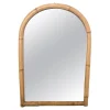 Outlet Pamono French Riviera Style Bamboo Rattan Arched Wall Mirror, Italy, 1960s