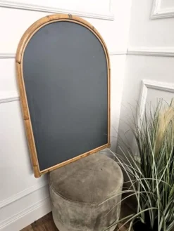 Outlet Pamono French Riviera Style Bamboo Rattan Arched Wall Mirror, Italy, 1960s