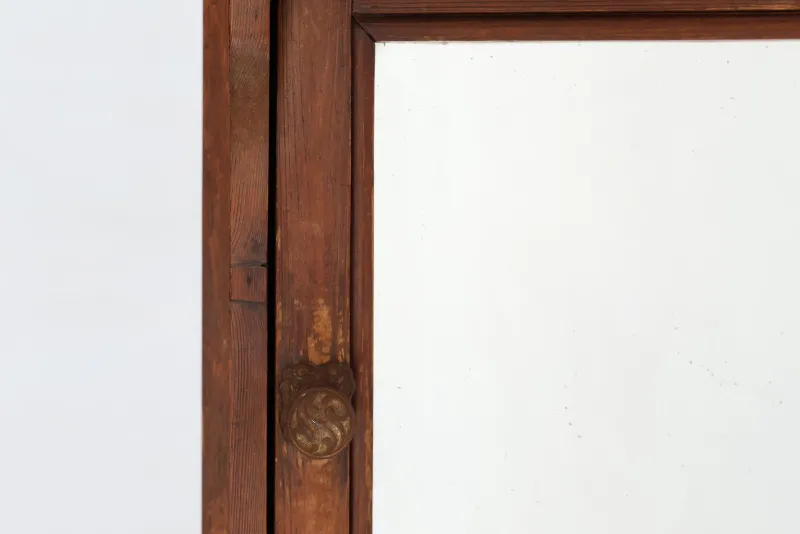 Pamono French Rustic Oak Mirrored Medicine Cabinet, 1900s> Shelves & Wall Units