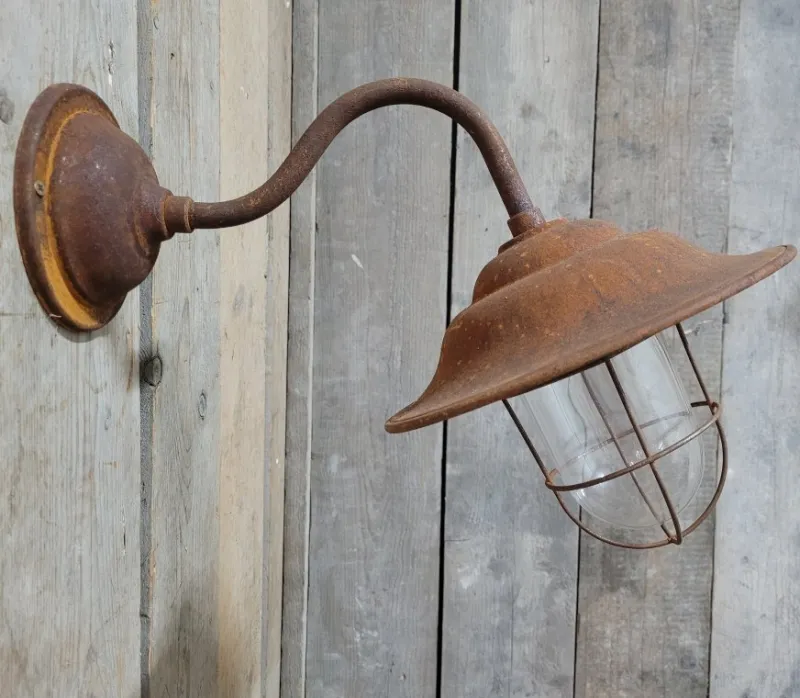 Pamono French Rusty Outdoor Barn Lamp Light> Garden Lighting