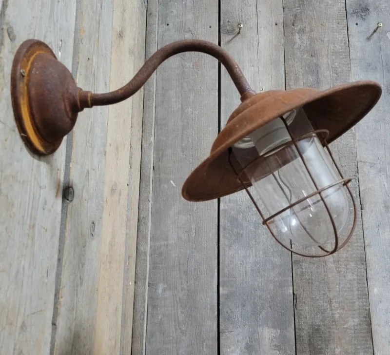 Pamono French Rusty Outdoor Barn Lamp Light> Garden Lighting