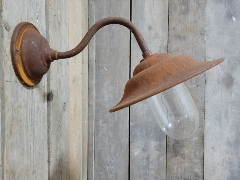 Pamono French Rusty Outdoor Barn Lamp Light> Garden Lighting