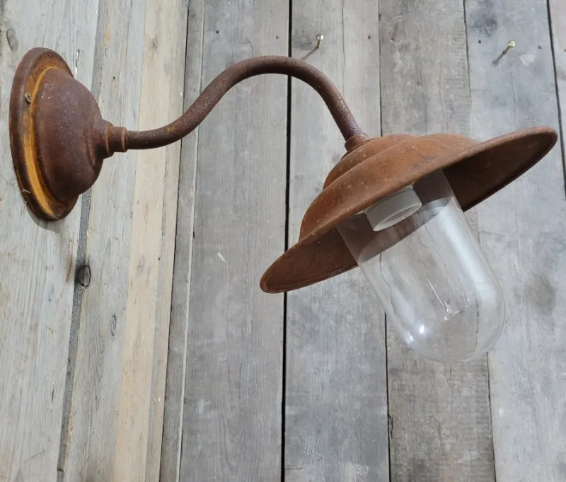 Pamono French Rusty Outdoor Barn Lamp Light> Garden Lighting