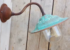 Pamono French Rusty Outdoor Copper Barn Lamp Light> Garden Lighting