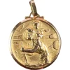 Hot Pamono French Saint Christopher 18k Yellow Gold Charm Pendant, 1950s