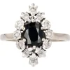 Best Pamono French Sapphire and Diamonds Ring in 18 Karat White Gold, 1970s