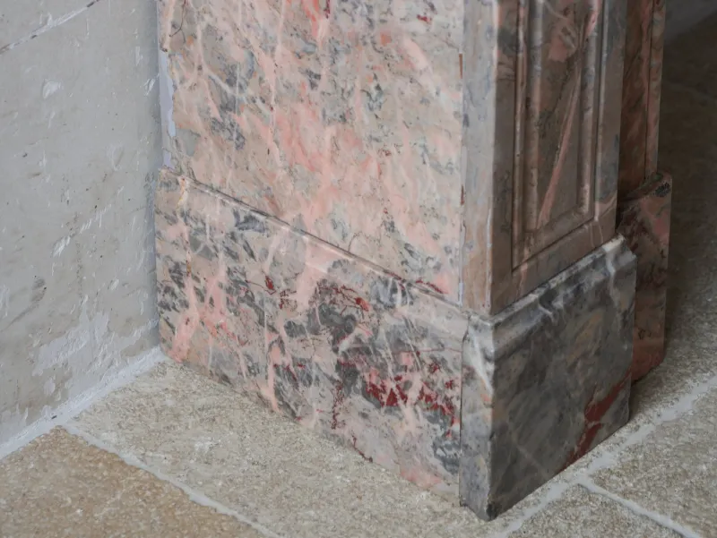 Pamono French Sarrancolin Marble Modillion Fireplace, 1890s> Fireplaces And Mantels