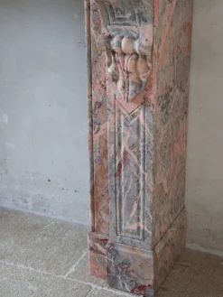 Pamono French Sarrancolin Marble Modillion Fireplace, 1890s><noscript><img width=