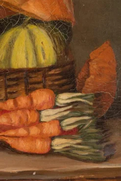 Pamono French School Artist, Kitchen Still Life, Oil Painting on Canvas, Late 19th Century, Framed><noscript><img width=