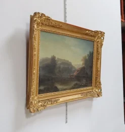 Pamono French School Artist, Le Lavoir, Oil on Canvas, 19th Century, Framed> Classical