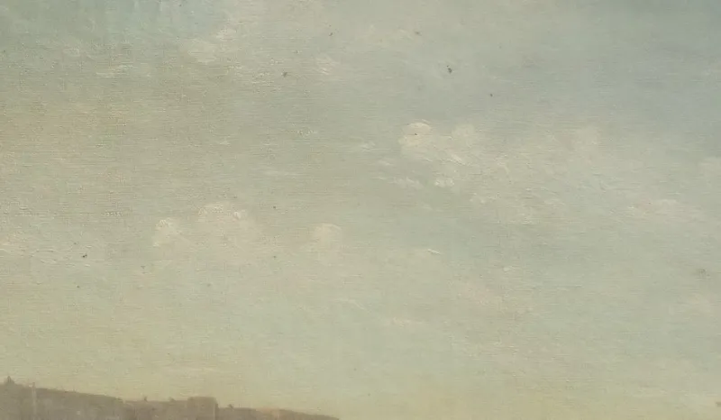 Pamono French School Artist, Le Lavoir, Oil on Canvas, 19th Century, Framed> Classical
