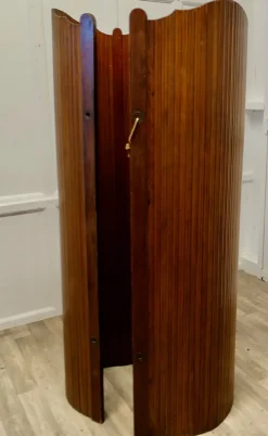 Discount Pamono French Self Supporting Vertical Tambour Screen, 1950s