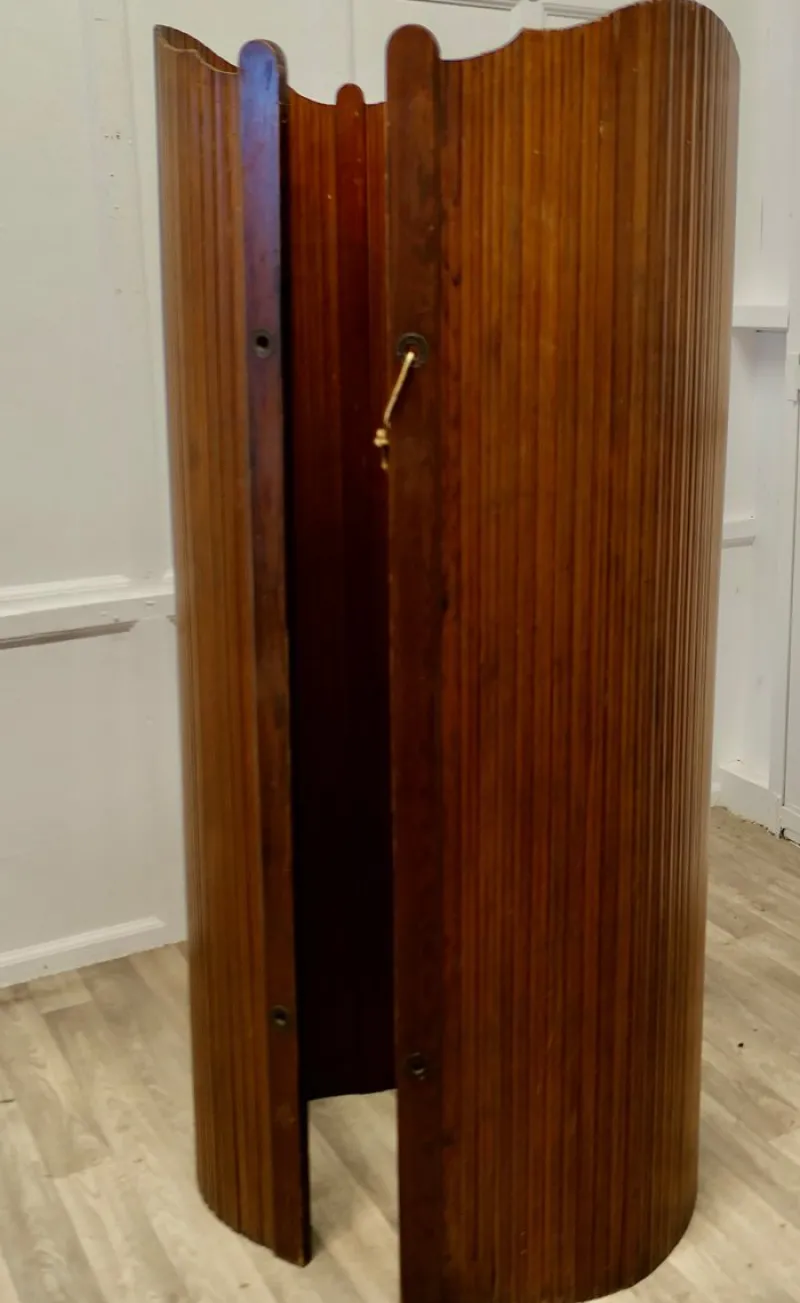 Discount Pamono French Self Supporting Vertical Tambour Screen, 1950s