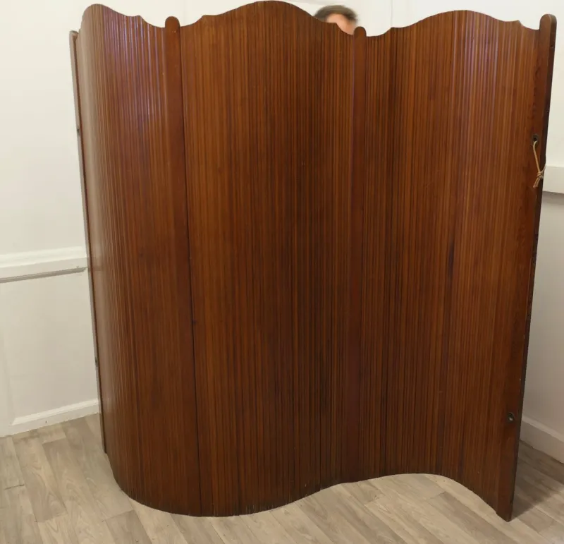 Discount Pamono French Self Supporting Vertical Tambour Screen, 1950s