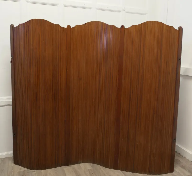 Discount Pamono French Self Supporting Vertical Tambour Screen, 1950s