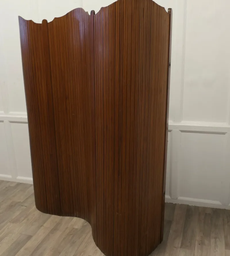 Discount Pamono French Self Supporting Vertical Tambour Screen, 1950s