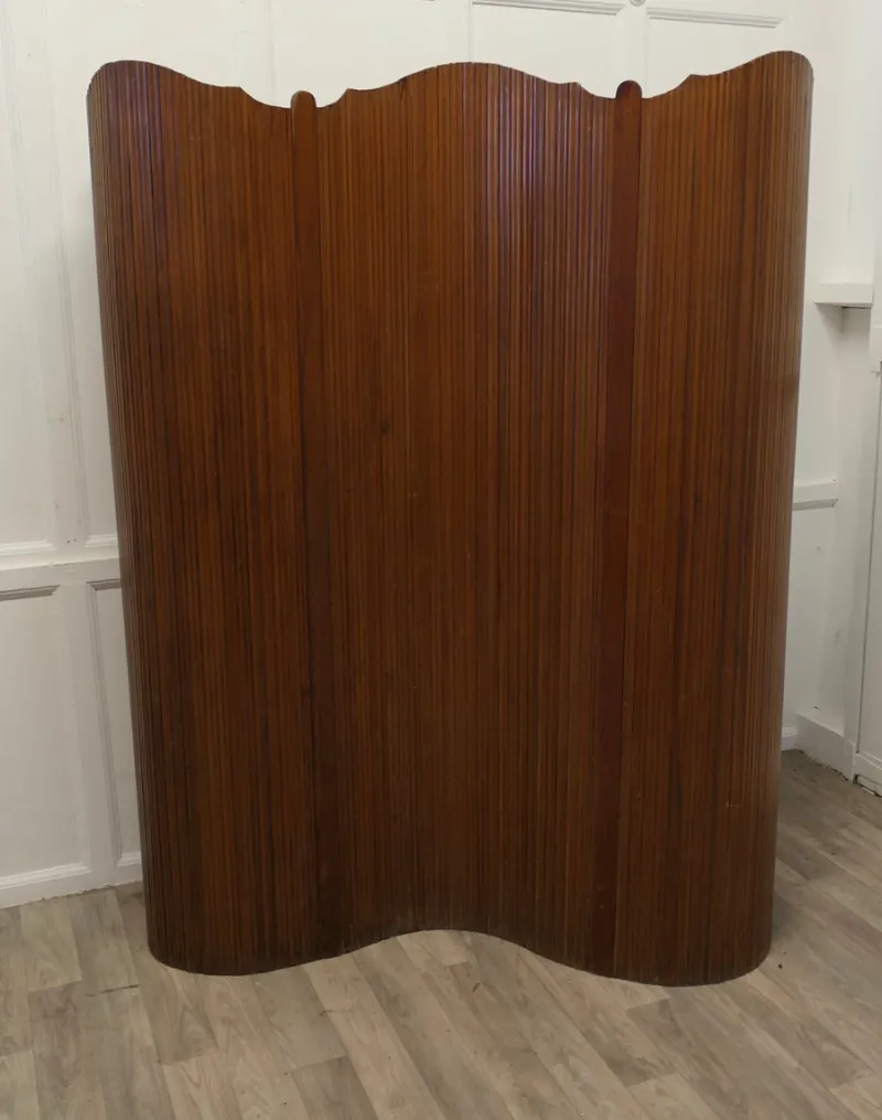 Discount Pamono French Self Supporting Vertical Tambour Screen, 1950s