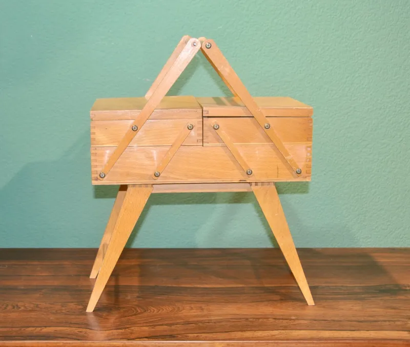 Pamono French Sewing Box with Removable Legs, 1960s