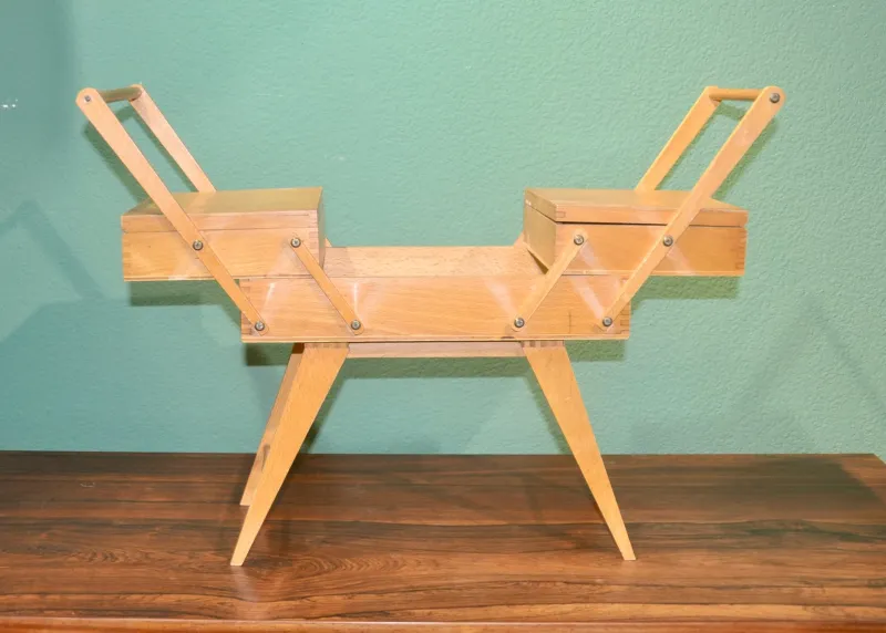 Pamono French Sewing Box with Removable Legs, 1960s