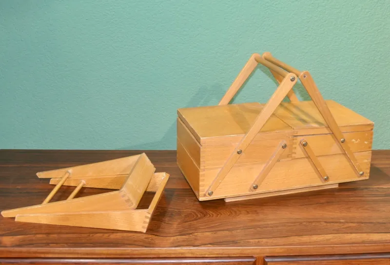 Pamono French Sewing Box with Removable Legs, 1960s