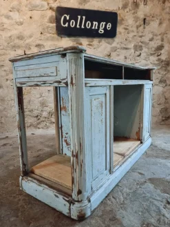 Clearance Pamono French Shop Counter in Oak and Zinc, 1900s