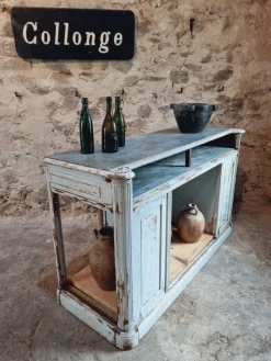 Clearance Pamono French Shop Counter in Oak and Zinc, 1900s