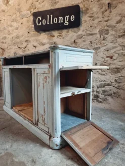 Clearance Pamono French Shop Counter in Oak and Zinc, 1900s