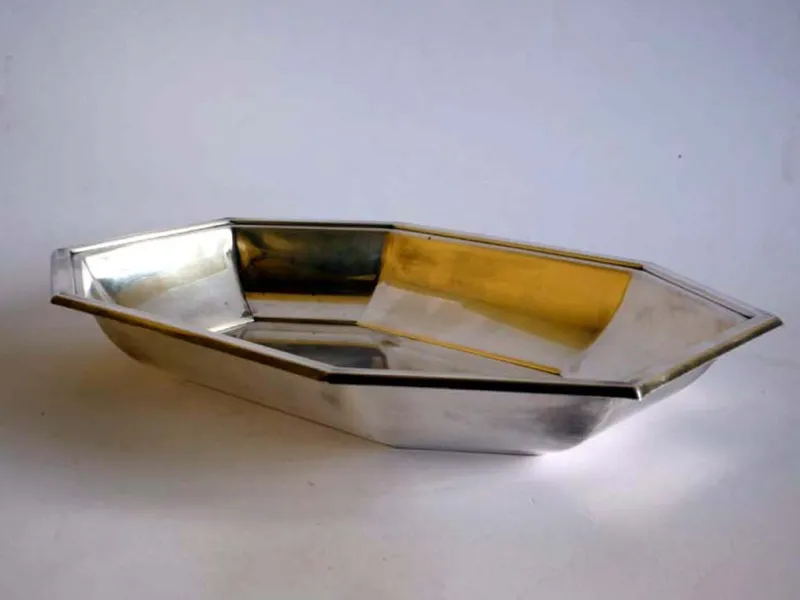 Pamono French Silver Tray from Christofle Fleuron, 1950s> Trays