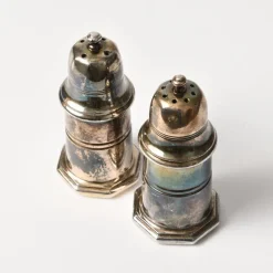 Pamono French Silver-Plated Salt and Pepper Shakers from Christofle, 1970s, Set of 2><noscript><img width=