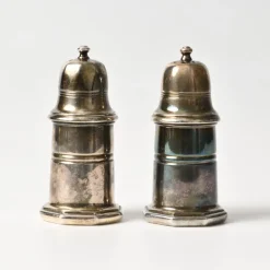 Pamono French Silver-Plated Salt and Pepper Shakers from Christofle, 1970s, Set of 2><noscript><img width=