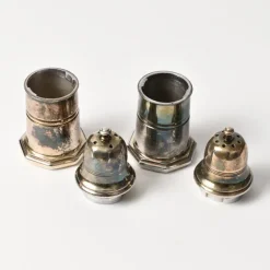 Pamono French Silver-Plated Salt and Pepper Shakers from Christofle, 1970s, Set of 2><noscript><img width=
